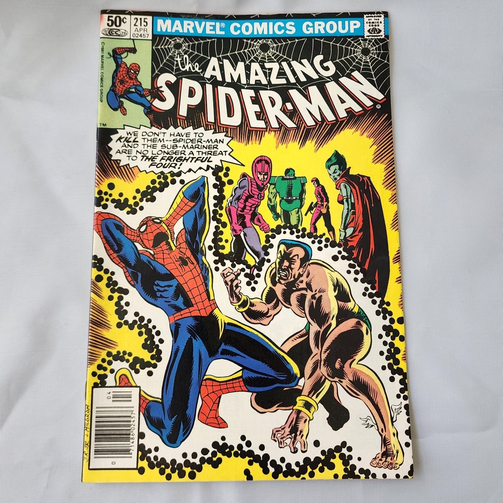 Marvel Amazing Spider-Man Comic Book #215 April 1981 Namor The Sub-Mariner FN OG